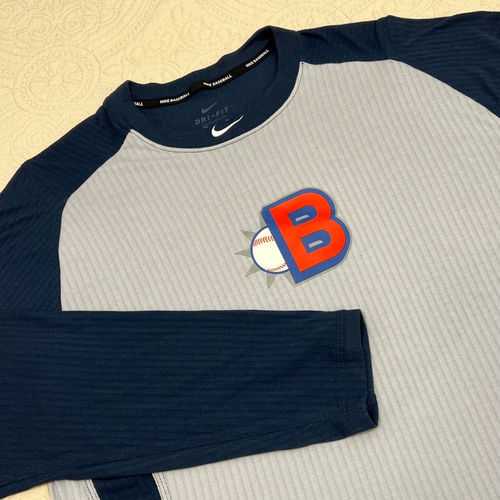 Nike Baseball Dri-FIT Mens XL Ribbed Training Shirt Hank Aaron #44 Braves